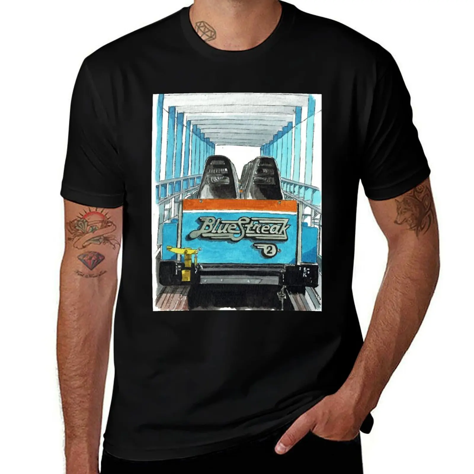 Blue Streak Cedar Point T-Shirt Odor Resistant Short Sleeve Top T-Shirt