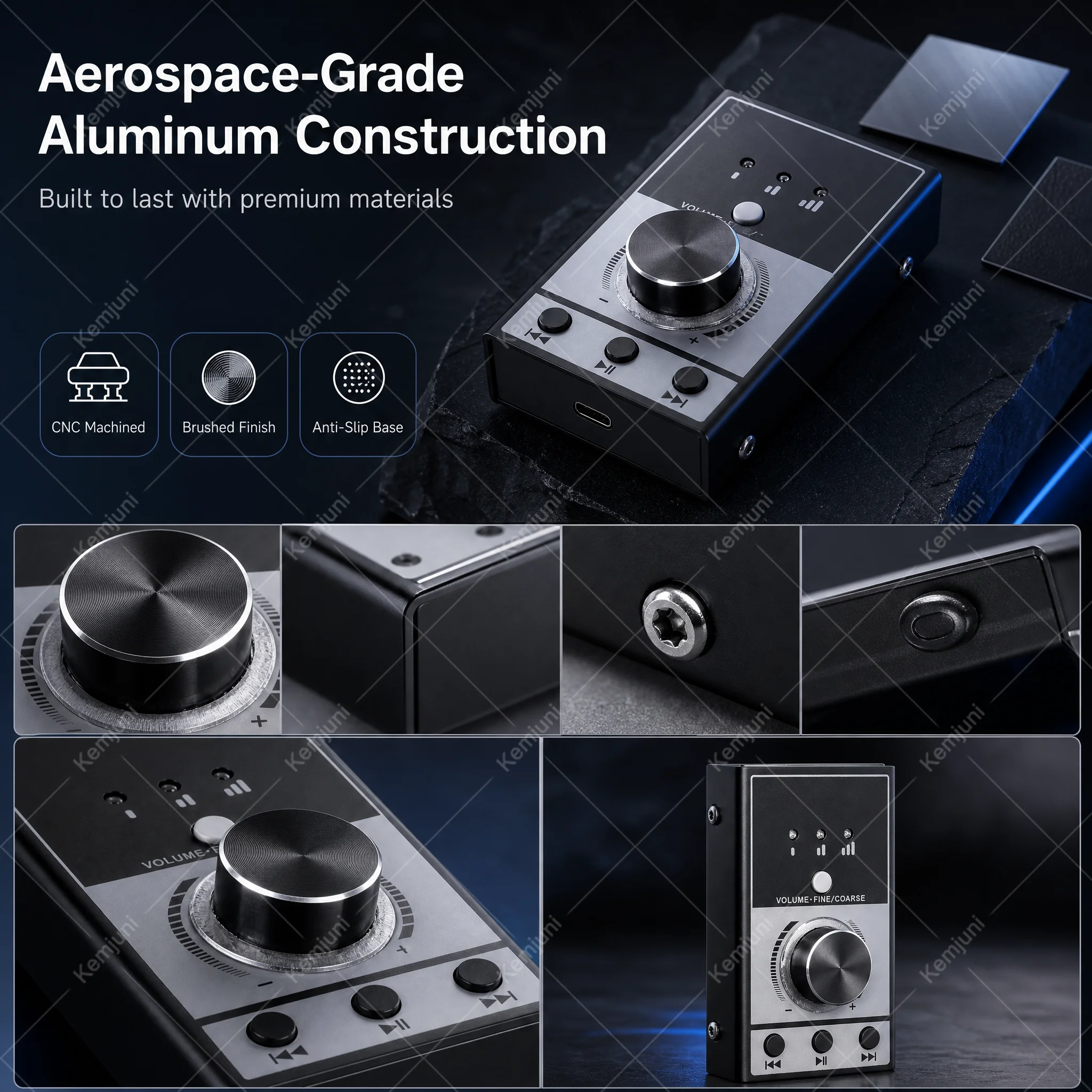 Computer Volume Control Multimedia USB Volume Adjustment Song Switching One Click Mute One Click Play KT2 view 6