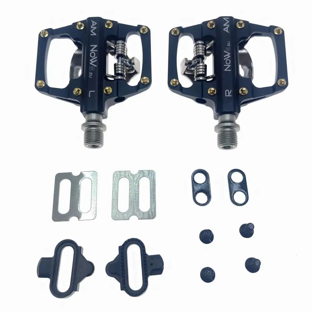 Neueste Fahrrad-Spinnpedale SPD Dual Flat/Lock Pedals passend für SPD 9/16 Aluminiumlegierung MTB Cleat Pedal Teile – Detail 2