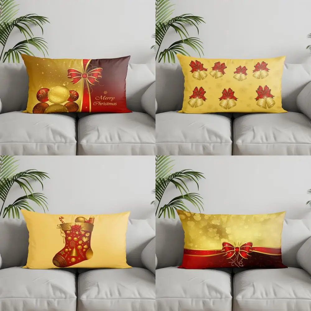 ديكور المنزل عيد الميلاد الانحناء والحلي المخدة مناسبة ل أريكة غرفة نوم سيارة وسادة غطاء وسادة وسادة الظهر المستطيلة