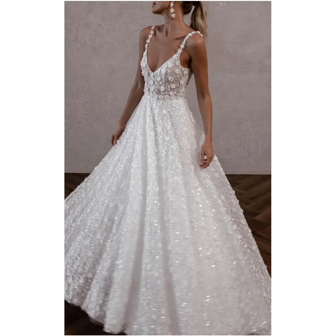 

Lena Line A Elegant Party Dresses 2024 for Wedding Guest Dress Women Elegant Party Dresses Woman Spaghetti Straps Backless White