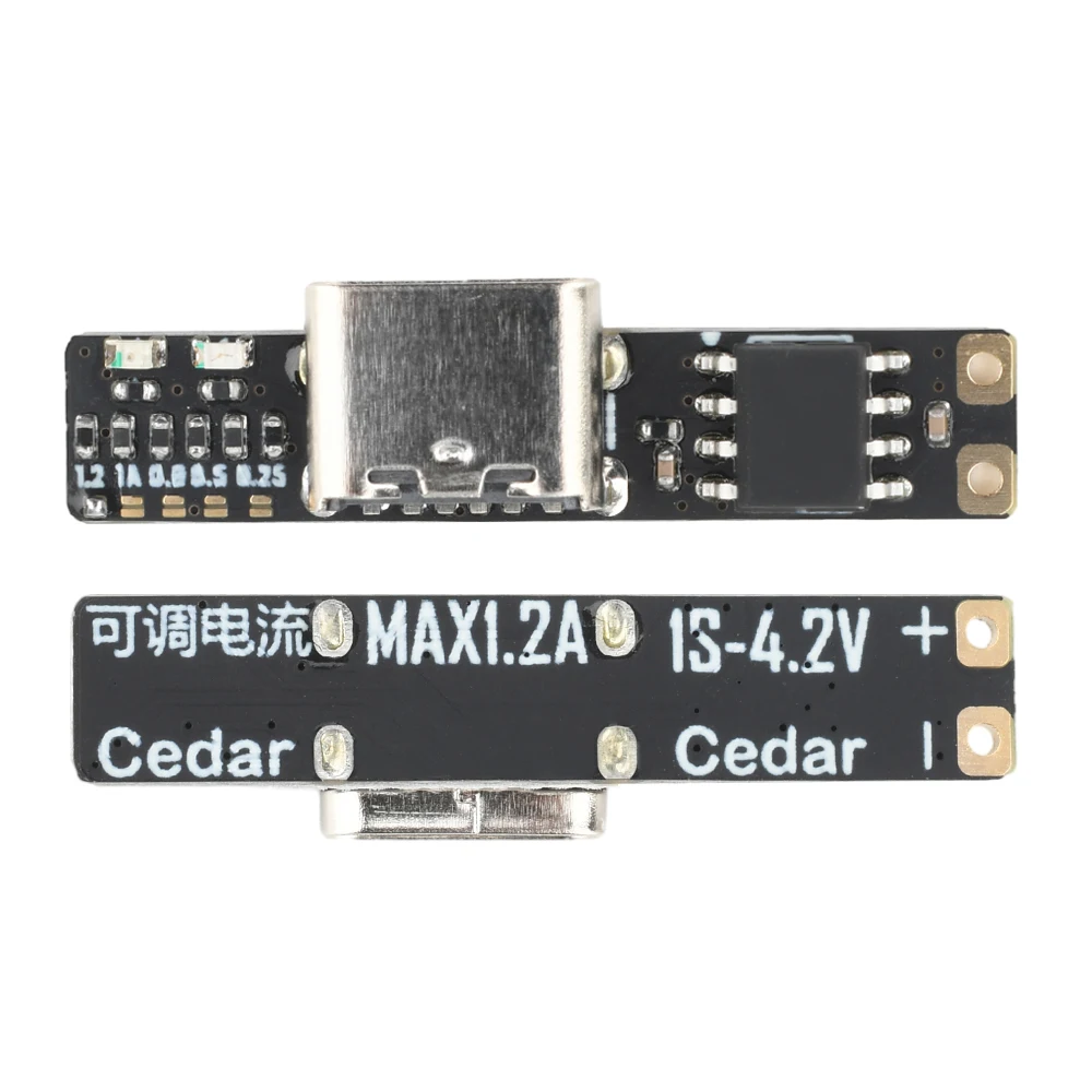 Type-C 1A 1.2A 4.2V Charger Module DC 3.7V Ultra-Narrow Ultra-Small Charging Module Li-ion Battery Charging Board