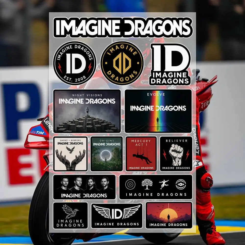I-Imagine Dragon  Decal Set High Quality Printed and Cut Stickers Motorcycle Sticker
