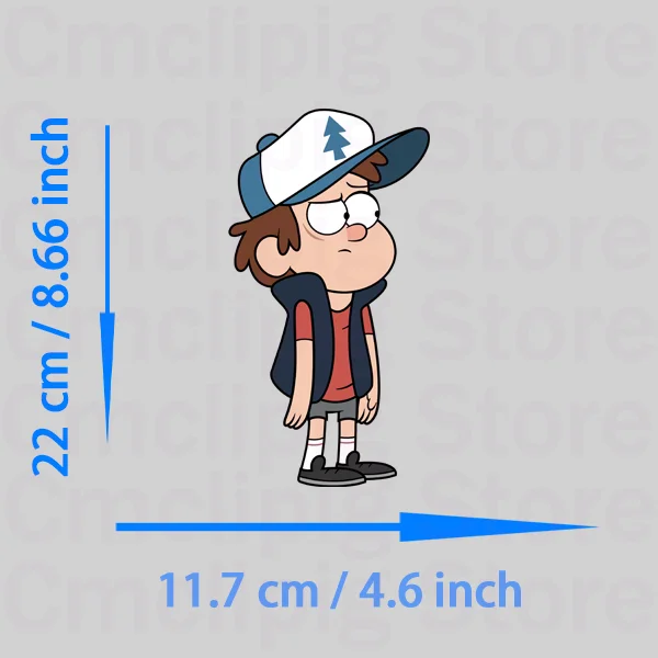 Gravity Falls Dipper Pines fusible clothing patches Iron-on transfers for children clothing stripes appliques DIY Sewing