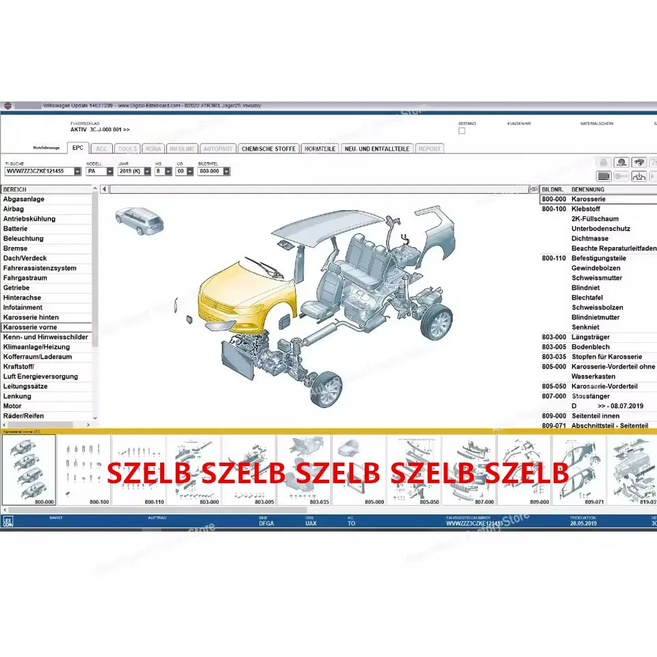ETKA8.3+ELSA6.0 latest maintenance software Zmoli Dio Nova for V/W+AU/DI electronic parts catalog free installation+video