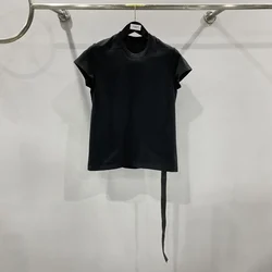 Owen Seak Women's Cotton Tee Slim Fit White Gothic Streetwear Luxury Design T Shirt Black Women Shirts