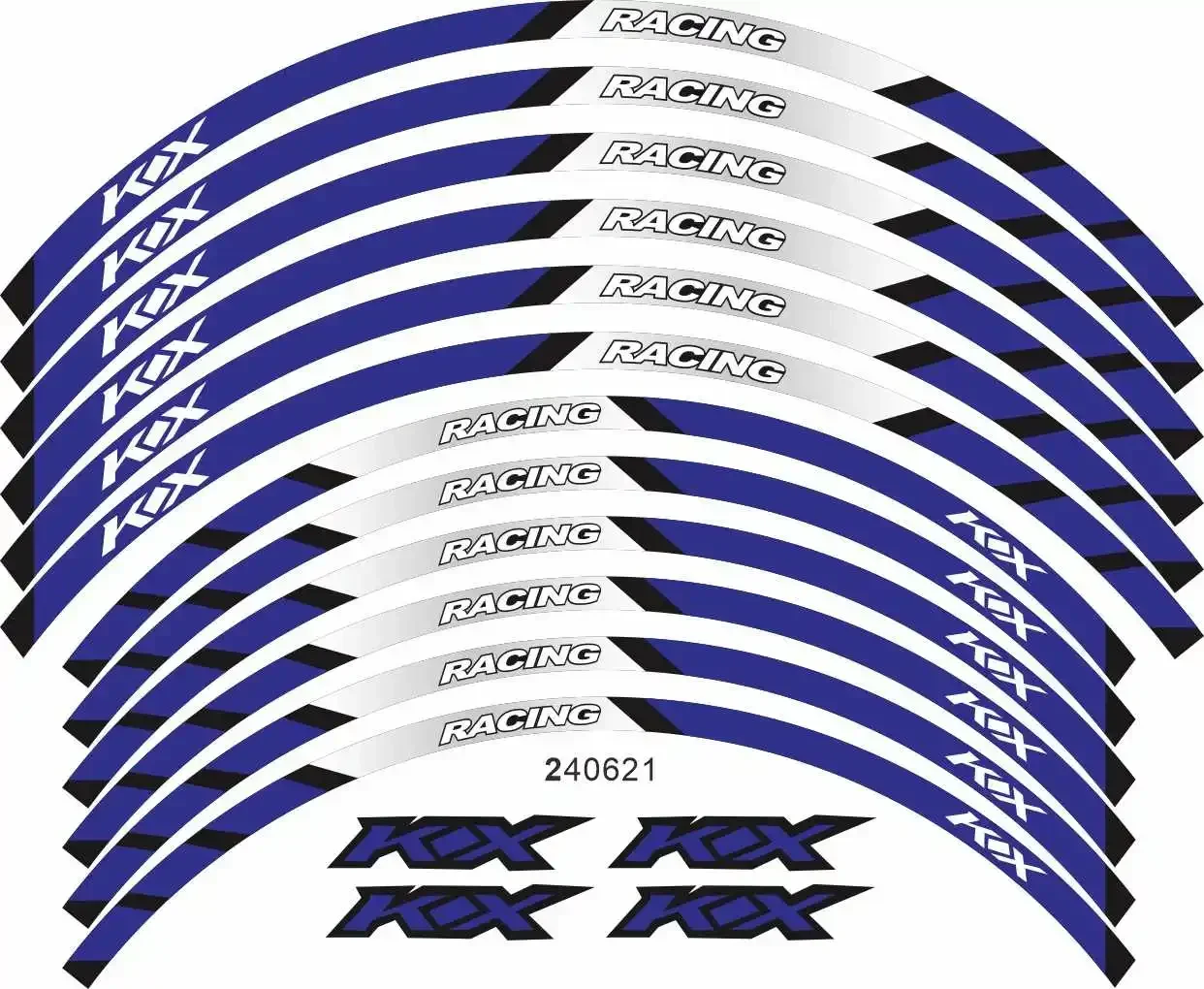 For Kawasaki KX 450 250 250F 450F 85 125 100 50 550 60 65 80 85  Motorcycle Parts Contour Wheel Decoration Decal Sticker - C