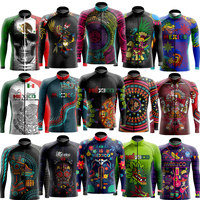 2022 NEW Mexico Cycling JERSEY Top Quality Pro Aero Fit Thermal Long-Sleeved Thin Outdoor sport Mountain Bike Bicycle Clothes