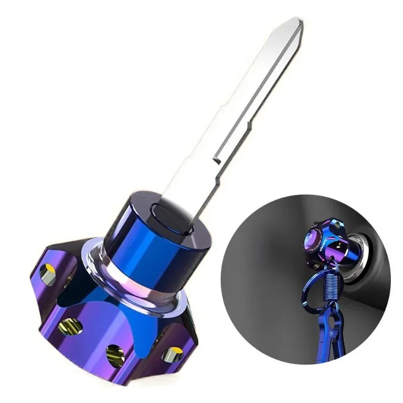 

Colorful Aluminum Motorcycle Key Head Cover, Anti-Collision Key Shell Modification Cap for Motorbike & Scooter Keys