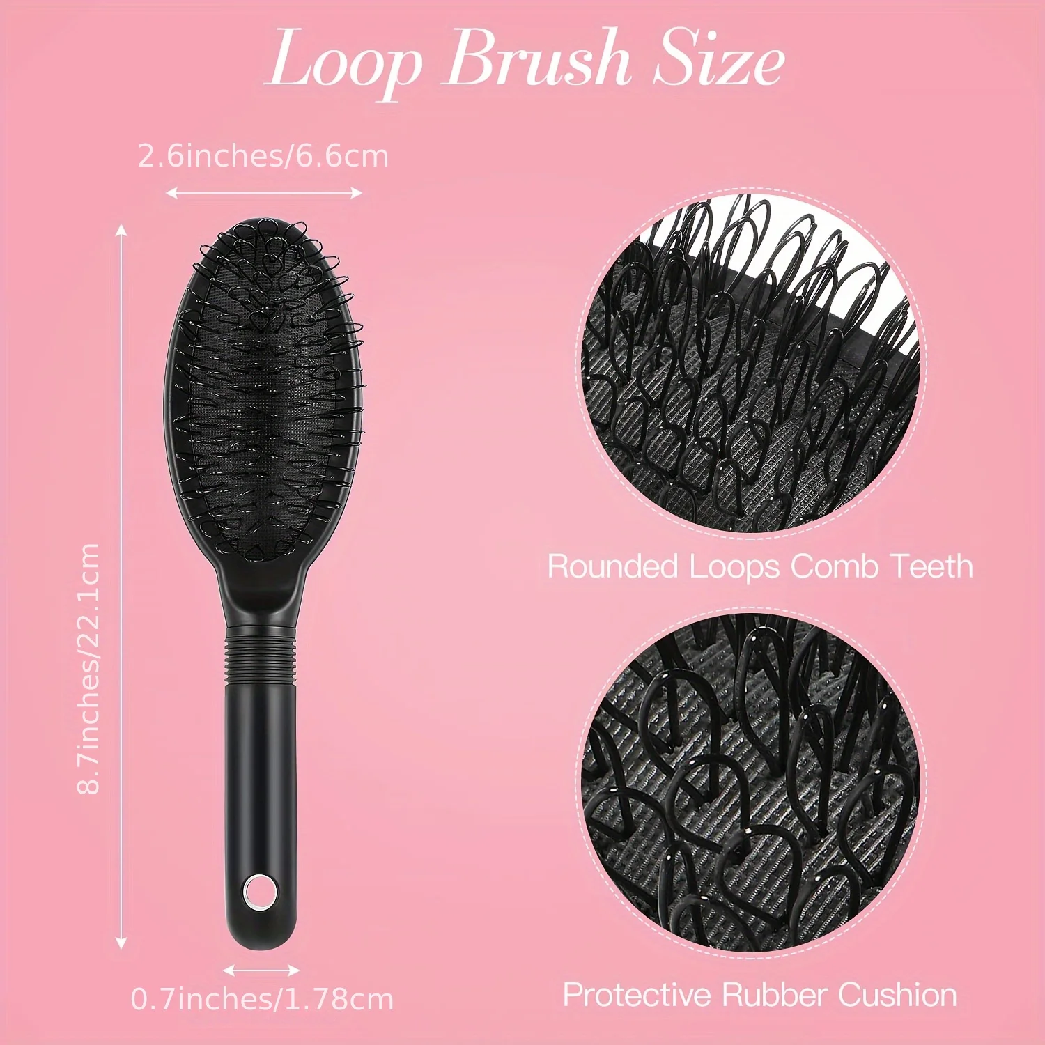 1PCS Loop Wig hair brush combs Professional Anti-Static Loop Brush Pin Cushion Hairbrush hairdressing accessory Hair salon tools