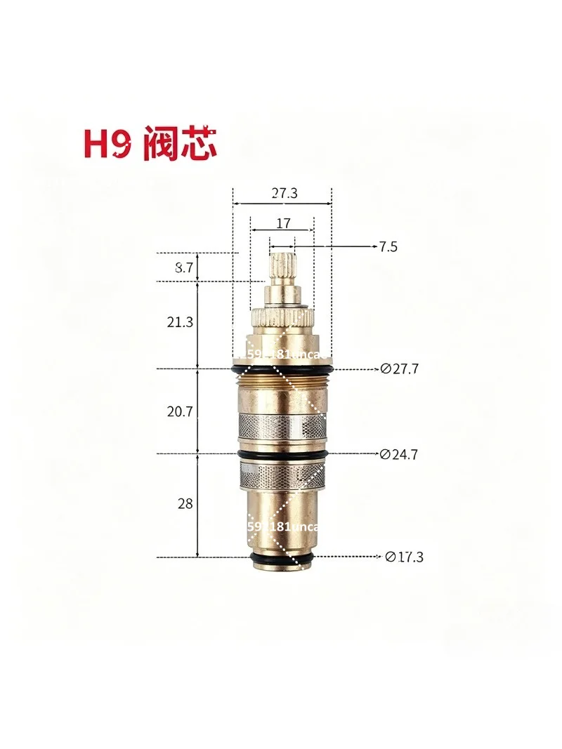 

Thermostatic Shower Cartridge Brass Mixer Valve Core Replacement for Precise Temperature Control
