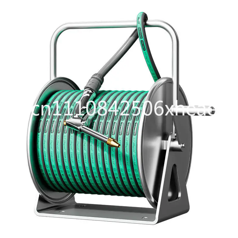 

Aluminum alloy water pipe truck storage rack, water gun high pressure strong watering hose automatic storage and reeling device