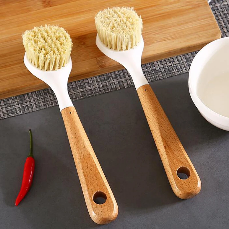 Dish Scrub Brushes Kitchen Cleaning Scrubbers for Washing Pan Pot Natural Sisal Bristles Cleaning Brush Bowl Washing Brush