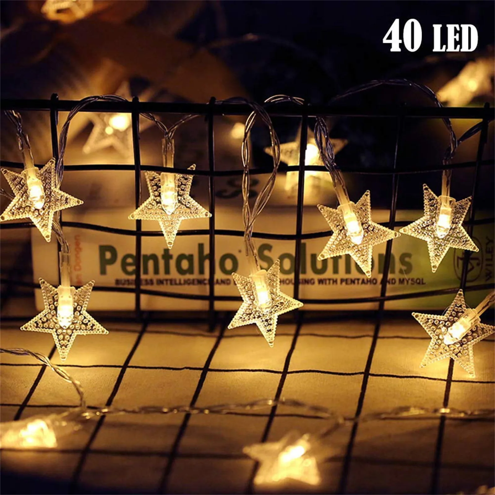 Creative Star String Lights LED Star Shaped Decorative Lantern For Holiday Party Wedding Xmas Atmosphere Decorations