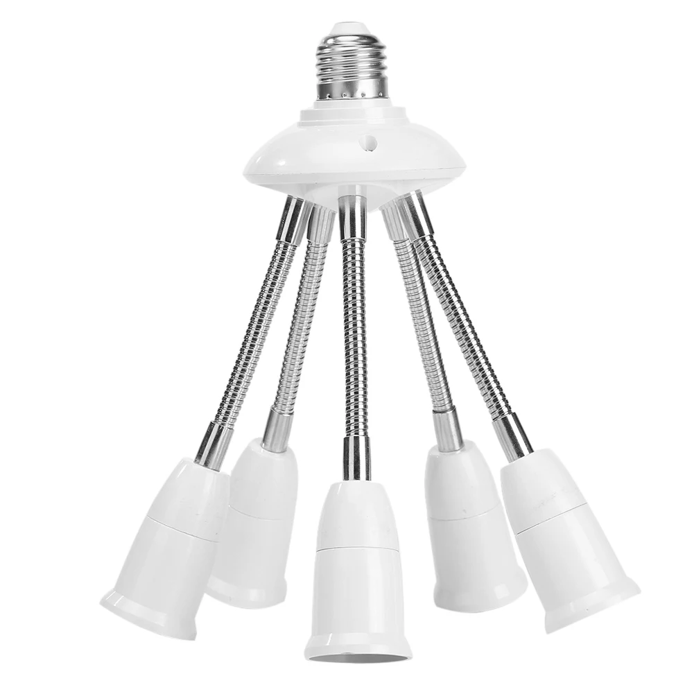 

E27 LED Lamp White Base Adjustable Rotary Light Bulb Socket Holder Adapter Converter Easy To Use for Home Hotel