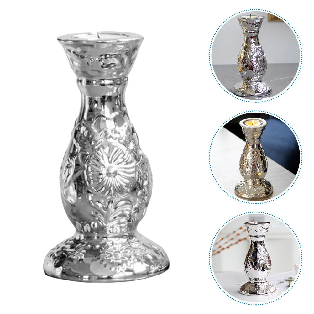 

Decorative Pillar Holder Centerpiece Brass Candlestick Holders Wedding Decorations Gold