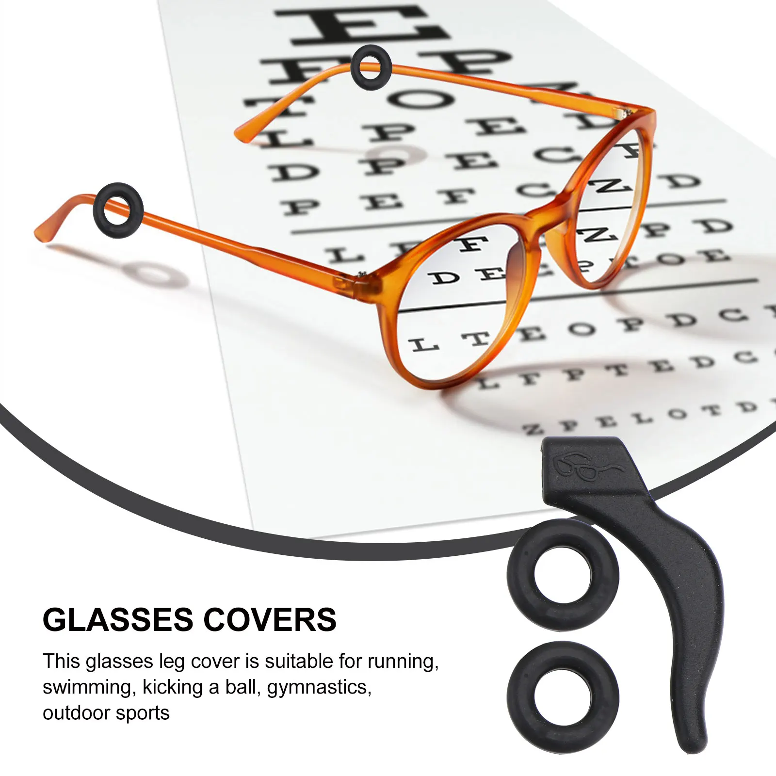 

32pcs Glasses Leg Covers Silicone Anti-Slip Eyeglass Holder Temple Tips Sleeves For Running Sports Eyewear Frame Fixed Cover