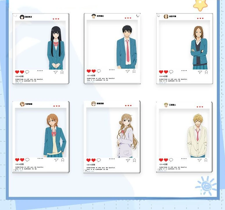 Kimi Ni Todoke Transparent Card Kuronuma Sawako Kazehaya Shouta Anime Peripherals Cute Cartoon Originality Photo Card Pendant