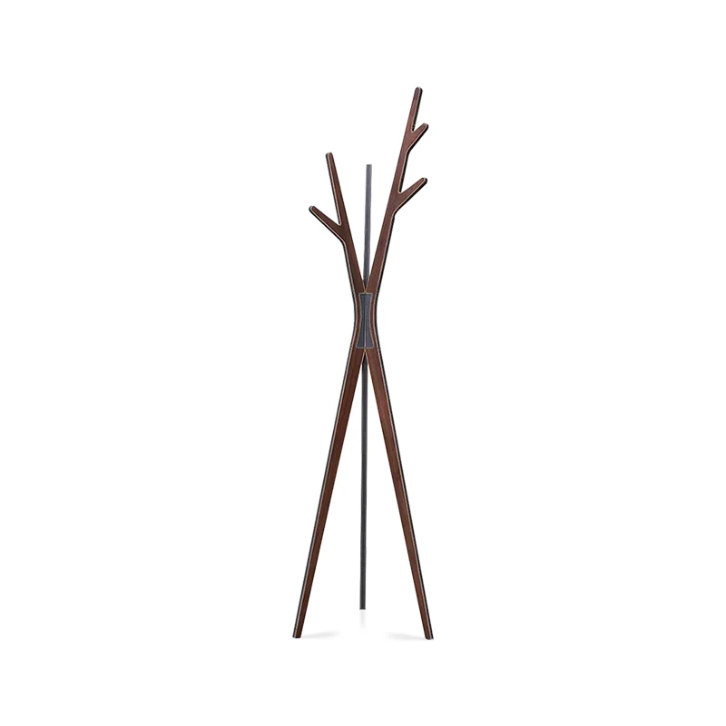 

Minimalist, saddle, coat rack, walnut, solid wood, indoor, floor, hanger.