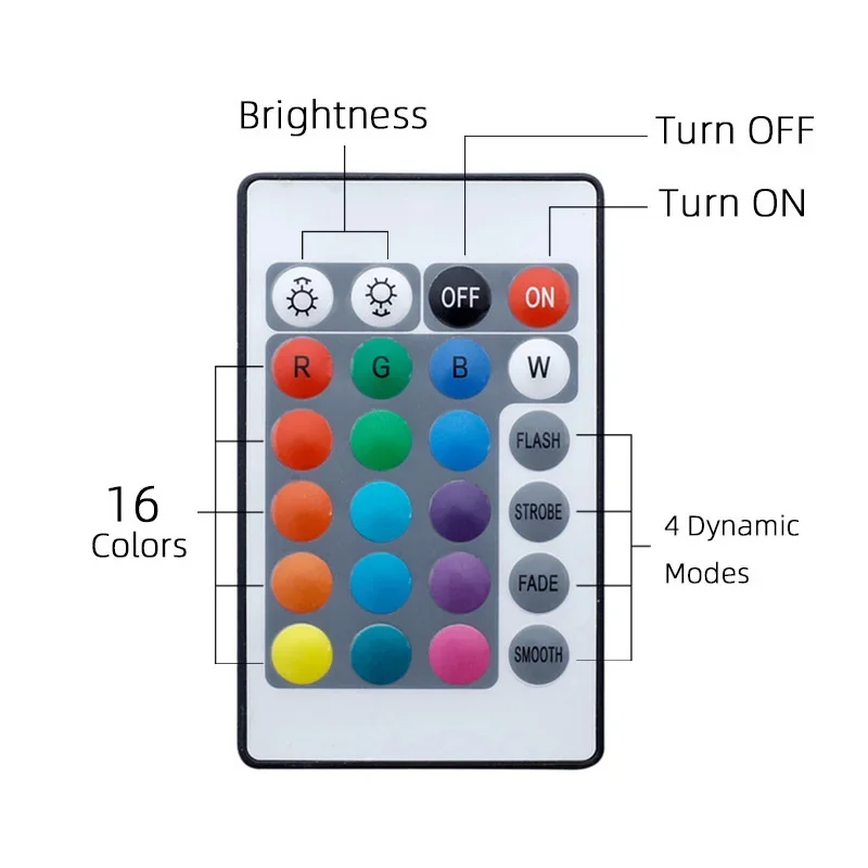 10-lampka do nurkowania LED RGB z pilotem zdalnego sterowania na baterie, lampa podwodna IP68, wodoodporna, zewnętrzna lampa do basenu w ogrodzie