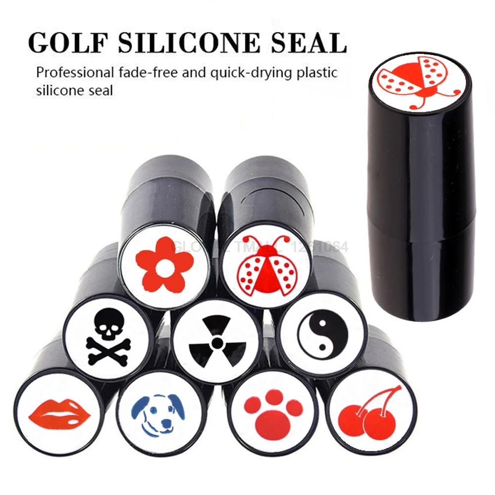 1PC Golf Ball Stamper Stamp Impression Seal Marker Quick-dry Plastic Multicolors Golf adis Symbol For Golfer Gift New