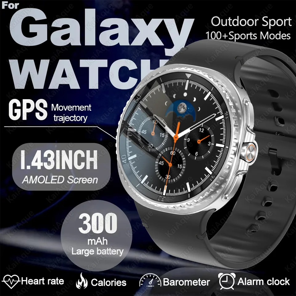 

Watch 8 Классические Смарт-часы 1,43-дюймовый AMOLED Bluetooth Вызов Сердечный ритм AI Голос 3ATM Водонепроницаемые Смарт-часы с спортивным режимом iOS