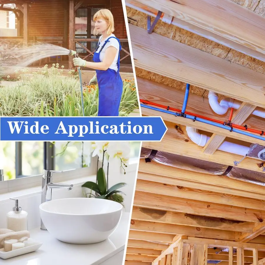 2 Fitting Poly PPSU Barb Crimp PEX, 90pcs Combo Fitting PEX, 30pcs Masing-masing Elbow Tee Straight Coupling, Tanpa Timbal 90pcs, 1 2 Combo