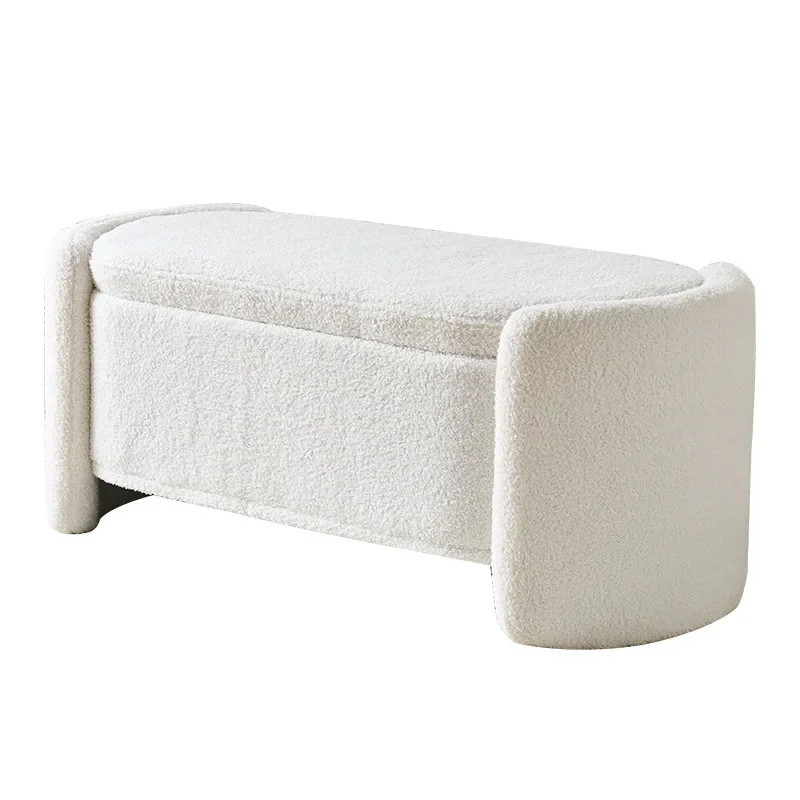 

Multifunctional storage sofa stool, cream wind simple bedside stool