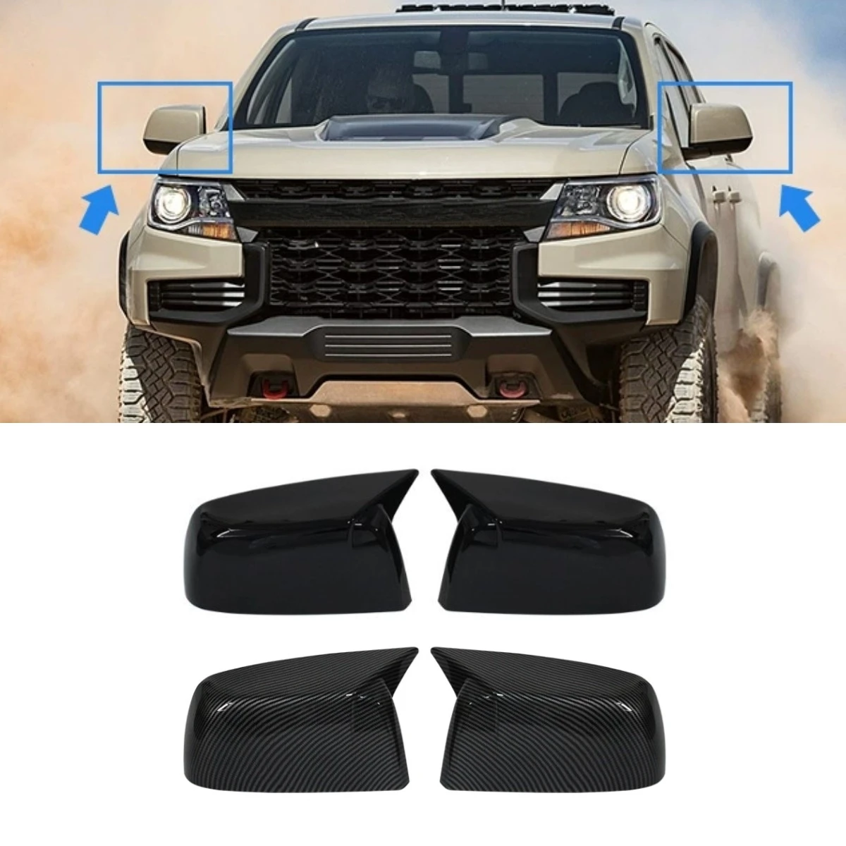 

Car Rearview Cover Protect Side Mirror Cover Caps Rear View Mirror Cover For Chevrolet Kurode 2015-2022 Body Kit Car Accessories