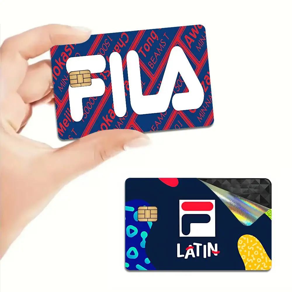 Fashion trend Brand F-FILA-A Logo Anime Young Creidt Card Debit Card Sticker Film Case Front Tape for Small Big Chip No Chip