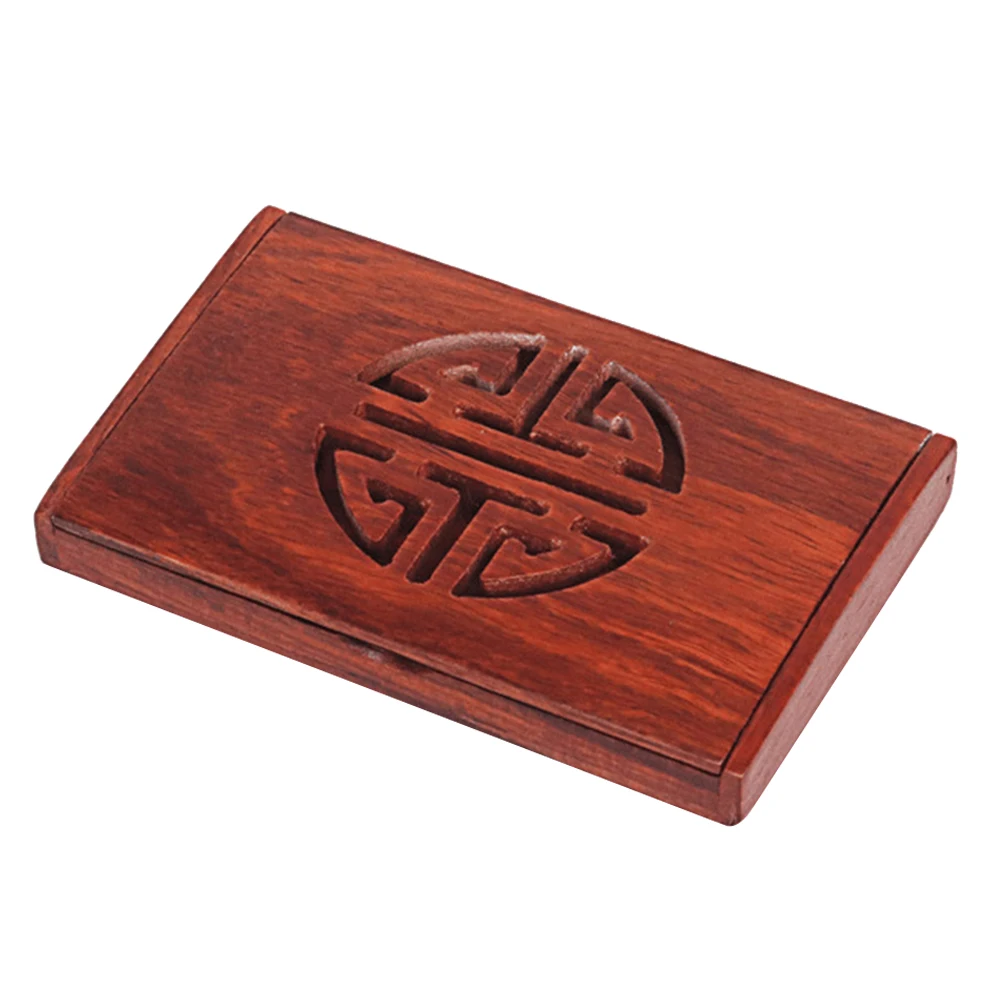 

Business Card Holder Solid Wood Desk ganizer Table Storage Box For Notes Memo Photos Gifts Teacher Student Family