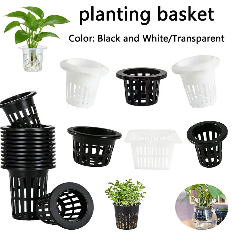 5/10Pcs Hydroponic Mesh Pot Vegetable Planting Basket Soilless Cultivation Plastic Plant Rooter Cup Aquarium Plant Cultivate Pot