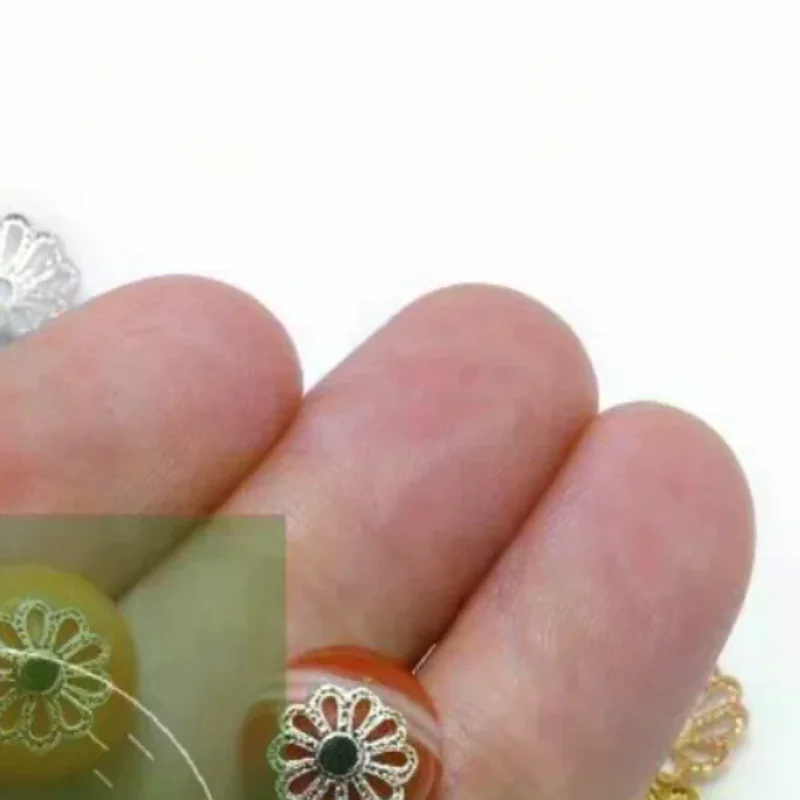 200pcs 9mm Flower Petal Beads Caps Bulk End Spacer Charms Bead Caps For Jewelry Making Accessories DIY Supplies