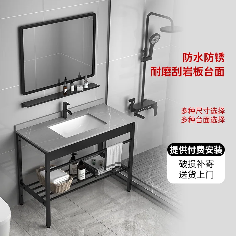 Neues integriertes Waschbecken mit Steinplatten-Aufsatz, Waschbecken, einfache Rahmenkombination