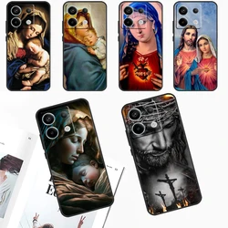 Virgin Mary And Jesus Case For Xiaomi Redmi Note 13 Pro Note 12 11 9 10 Pro 10S 11S 12S Redmi 13C 10C 12C Cover