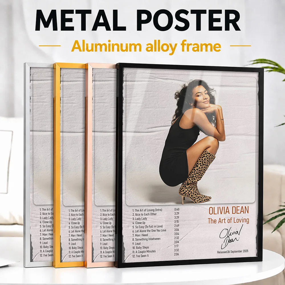 Olivia Dean The Of Loving Album Cover Metal Poster With Aluminum Alloy Frame Personalized Pop Icon Tribute Wall Art For Home Bar