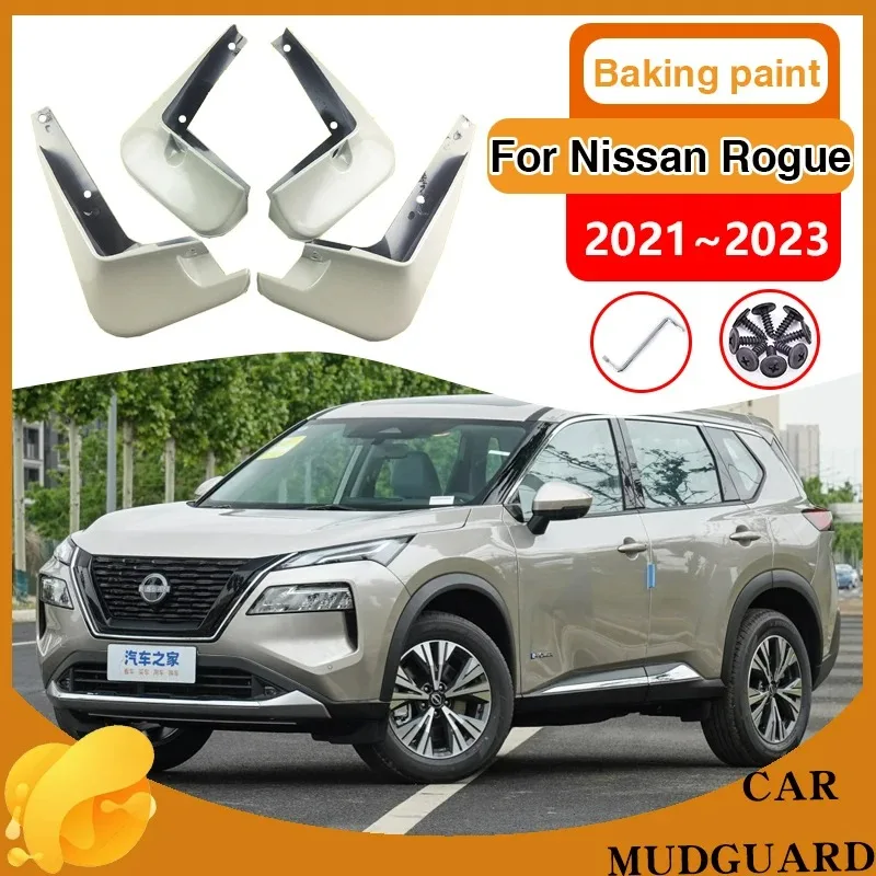 

For Nissan X-Trail Rogue T33 2021 2022 2023 Car Fender Mud Flaps Splash Guards Front Mudguards Baking Paint Mudflaps Accessories