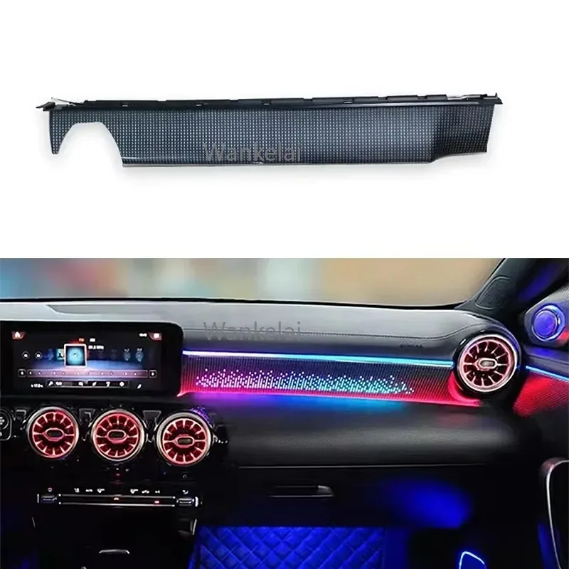 64-Color LED Co-Pilot Light for Mercedes W177 W118 CLA Class Car Starlight Decorative Panel Lamp RGB Ambient Interior Lighting