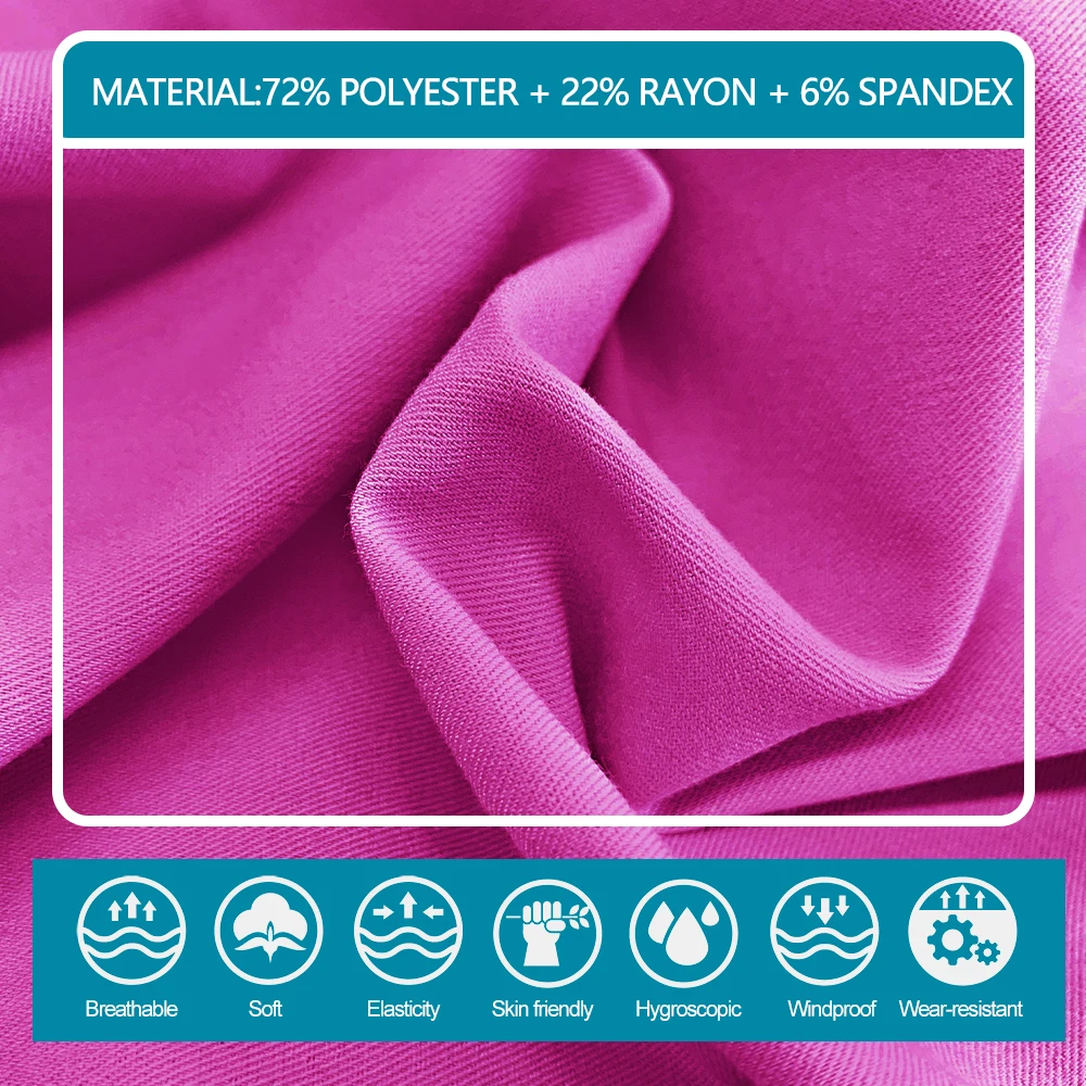 Frauen Scrubs Krankenschwester Zubehör Medizinische Uniform Unisex Slim Fit Komfort Klinische Frauen Operationssaal Arbeitsuniform Jogger Anzug – Detail 5