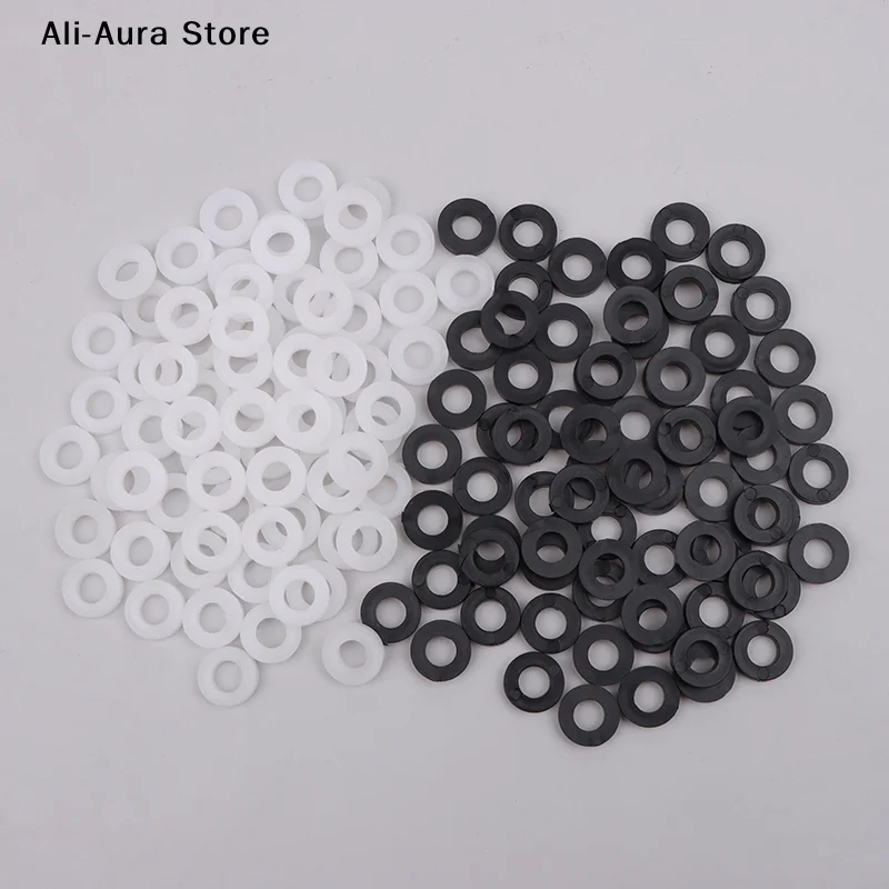 100Pcs Nylon Washer For Drum Screw Drum Lug White Black Color Nylon Flat Wahser Thickness Heavy Product