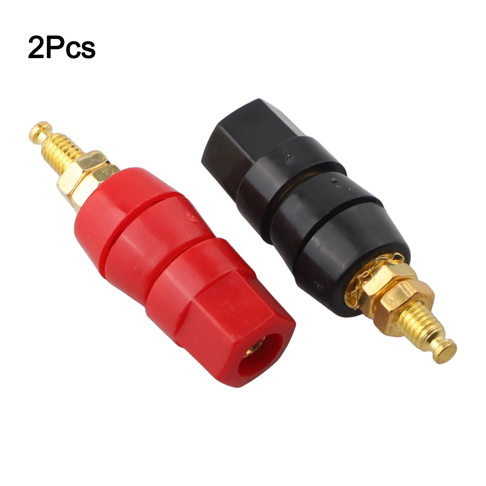 1Pair 4mm Audio Speaker Binding PostTerminal Black Red For Banana Socket Adapter Hexagonal Single Connection Terminal    New