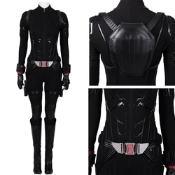 Endgame Natasha Romanoff Cosplay Costume Halloween Carnival Fancy Widow Jumpsuit Women Battle Outfit With Accessories