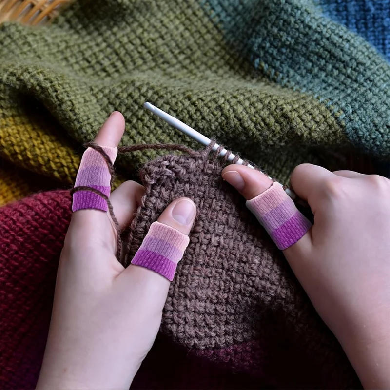 ABKY-3.9-Inch Crochet Finger Guard 20PCS Finger Covers Compression Crochet Finger Sleeves For Knitting Protector