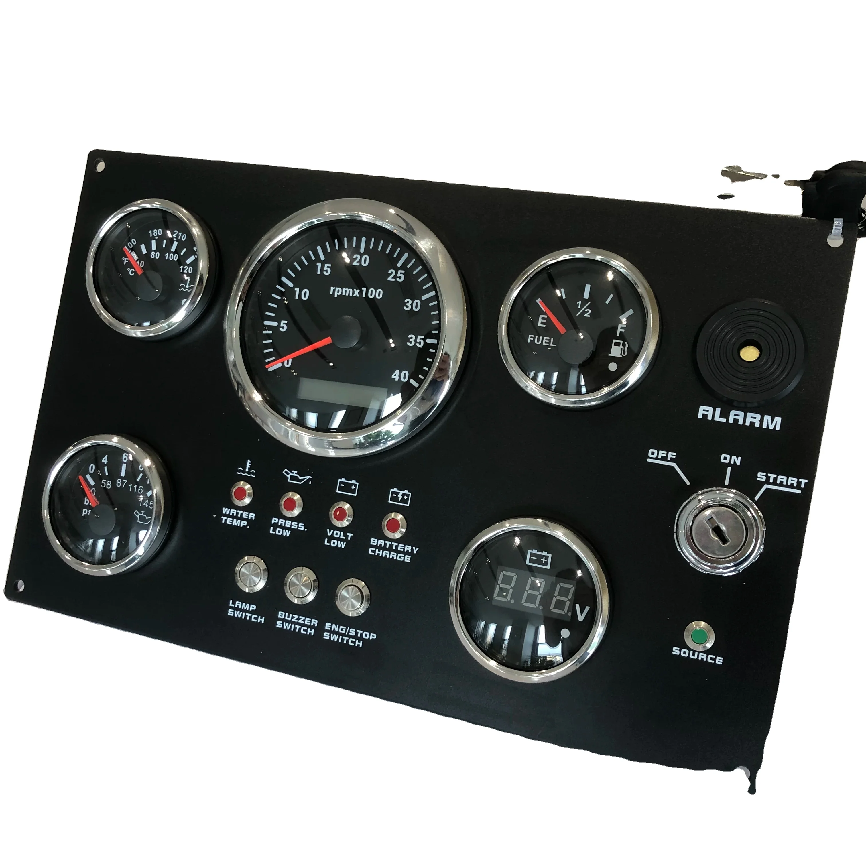 

12/24v Lcd Boat Gauge Set Dashboard Instrument Panel