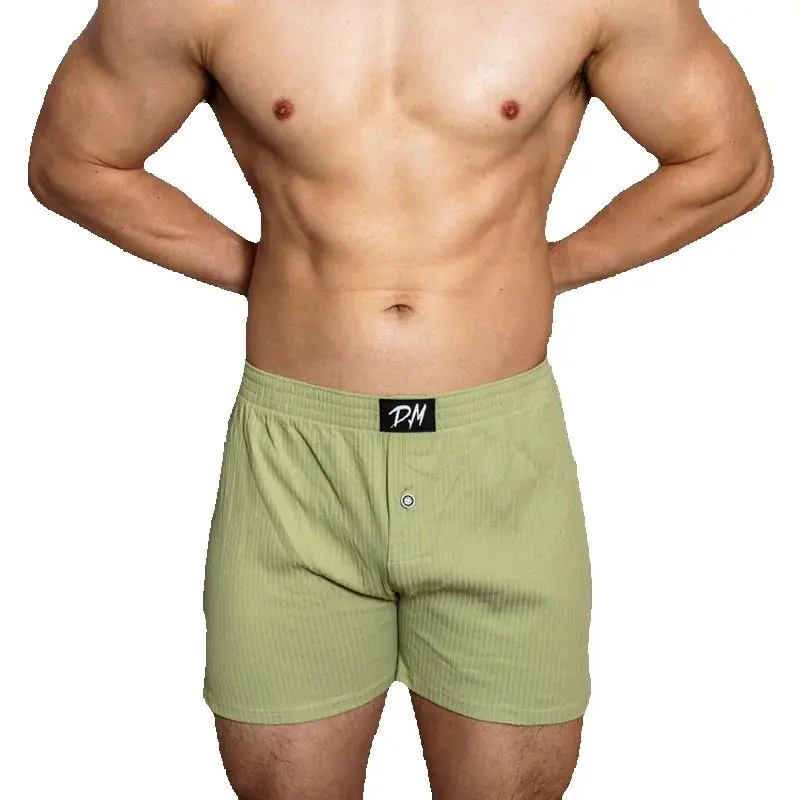 

Men's Cotton Boxers Alo Pants Comfortable Hombre Low Rise Panties Simple Solid Sexy Home Underwear Gay Briefs Boxer Shorts
