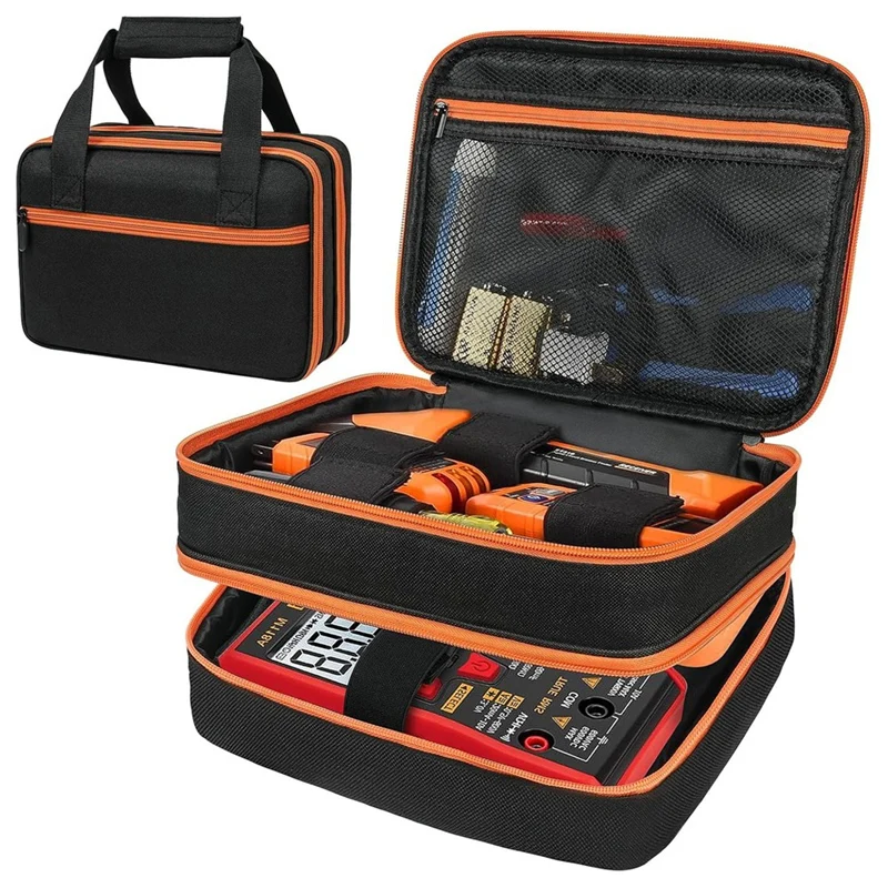 Travel Case Bag AC Circuit Breaker Outlet & Electrical Test Kit, Home Tester Kit Storage Cover For Digital Multimeter