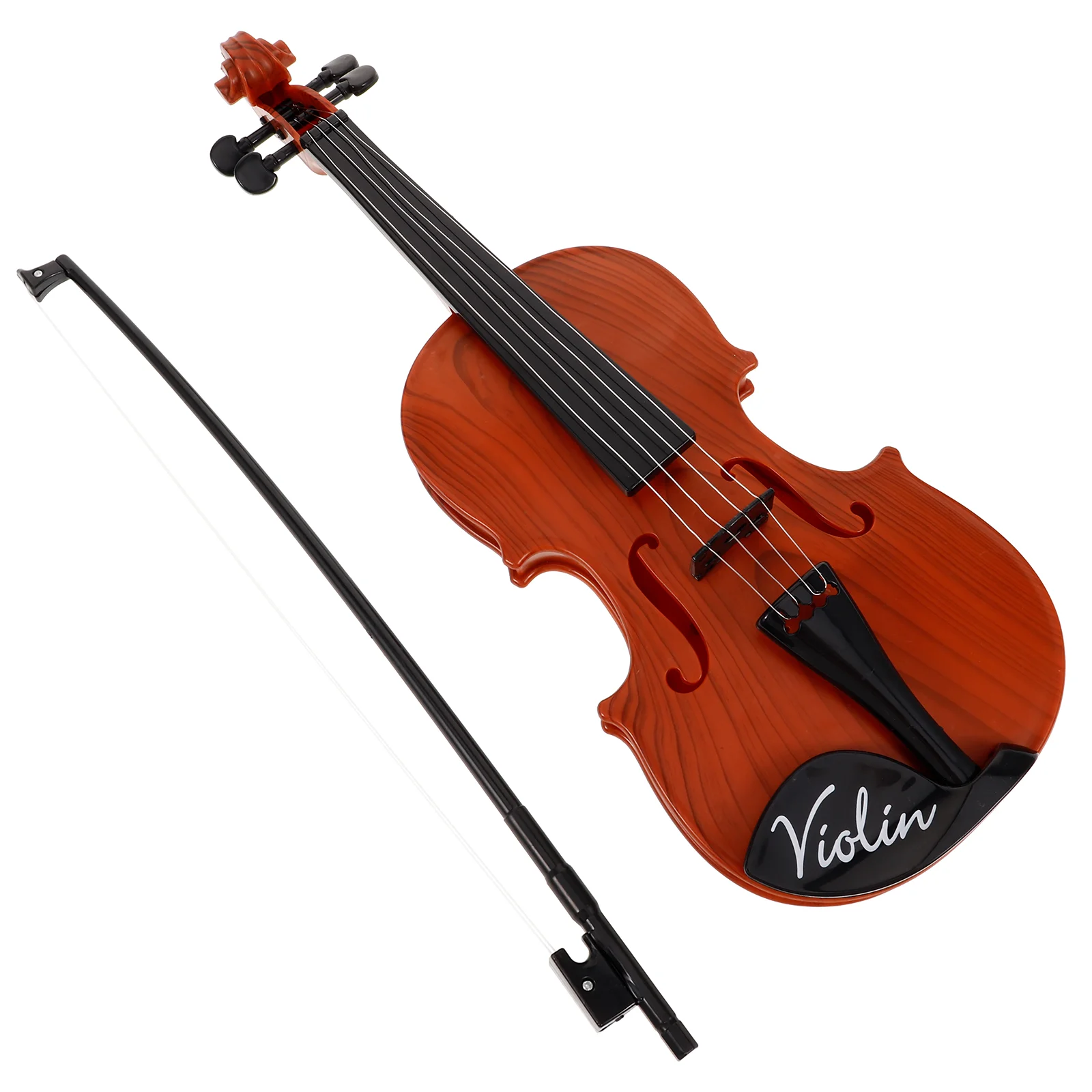 

Violin Simulated Desktop Decor Small Musical Toy Stringed Instrument Realistic Ornament Brown Enlightenment Child