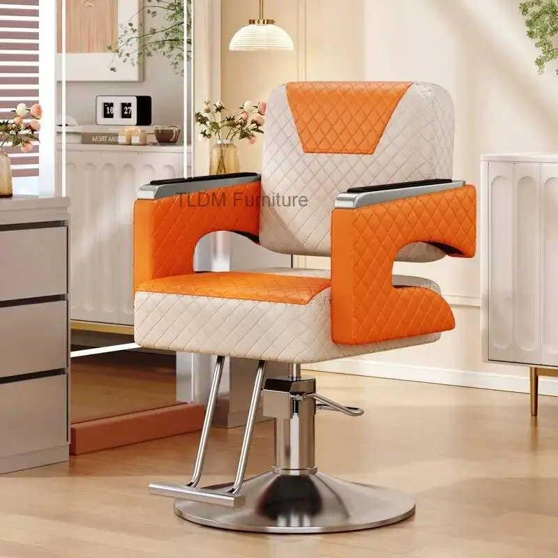 Salon Hydraulic Modern Barber Chair Esthetician Ergonomic Styling Barbero Stool Salon Chair Swivel Luxury Silla Furniture