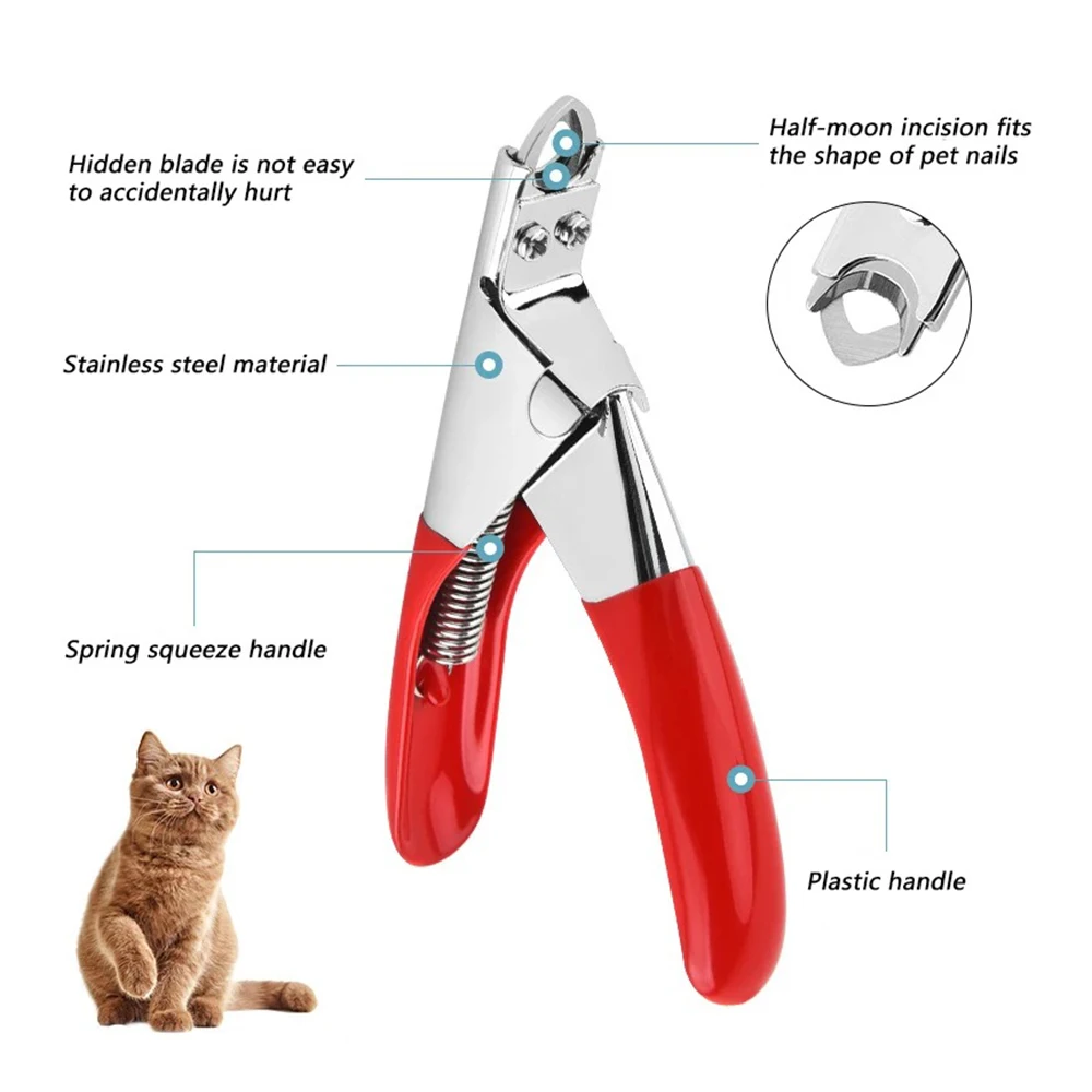 Dog Nail Cutter Type U Word False Tips Professional Nail Clippers Straight Edge Cutters Manicure Pliers Guillotine Nail Capsule