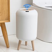 Bathroom Trash Can,3 Gallon Automatic Touchless Garbage Can,Smart Motion Sensor Small Trash Can,Slim Plastic Trash Bin (white)